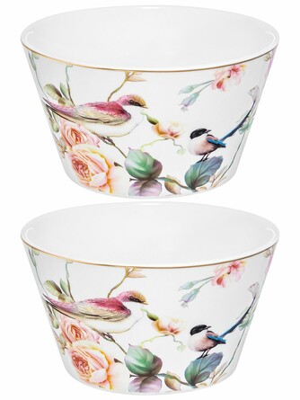 Набор салатников Певчие птички (2 шт.), 600 мл Elan Gallery