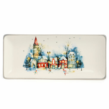 Блюдо сервировочное С Новым Годом! 28х12х3 см Agness