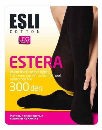 Колготки хлопковые Estera 300 Den Conte Esli