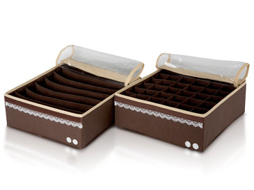 Органайзер для белья (2 шт) Chocolate Cake с крышками Trendyco