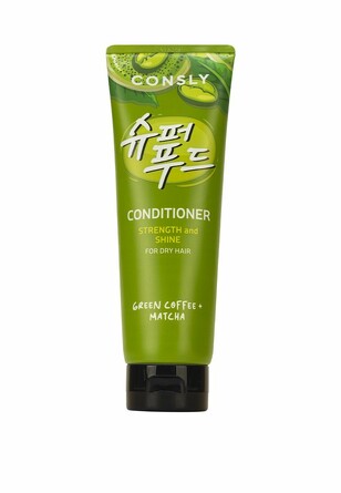 Кондиционер для волос с экстрактами матча и зеленого кофе для силы и блеска волос, 250 мл Consly