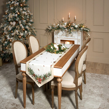 Дорожка на стол Celebration 45х215 см (бежевый) Santalino