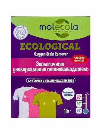 Экологичный пятновыводитель Суперконцентрат для сильнозагрязненных тканей, 300 гр, Molecola