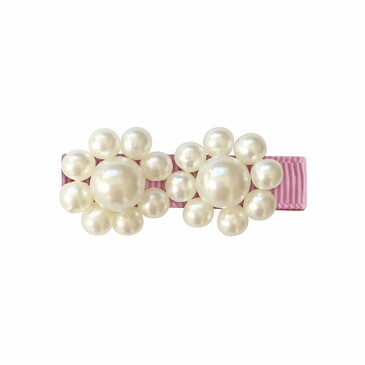 Заколка-зажим Pearl Flower двойная, коллекция Pearl Grosgrain Milledeux