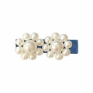 Заколка-зажим Pearl Flower двойная, коллекция Pearl Grosgrain Milledeux
