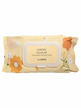 Салфетки косметические влажные garden pleasure chamomile cleansing tissue, 100 шт. The Saem