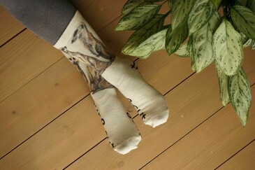 Шерстяные носки с принтом Slim Шерстяные носки с принтом Sur&cut Шерстянки