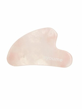 3D mассажер гуаша для лица (кварц розовый) massager guasha rose quartz  Ayoume