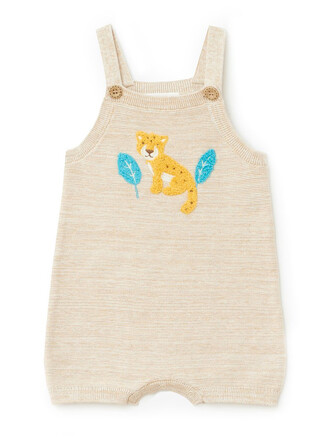 Комбинезон укороченный вязаный на лямках sand melange twisted with cloud Babybu