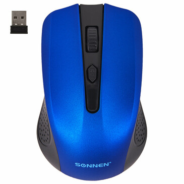 Мышь беспроводная, usb, 1000/1200/1600 dpi, 4 кнопки, оптическая Sonnen