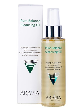Гидрофильное масло для умывания с салициловой кислотой и чёрным тмином Pure Balance Cleansing Oil 110 мл Aravia Professional