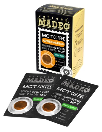 Набор кофе десертный (арабика) МСТ Smart Карамельный раф (10 шт. по 12 г) Madeo