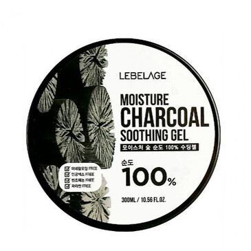 Гель для лица и тела с древесным углем lebelage moisture charcoal 100% soothing gel, 300 мл Lebelage