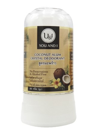 Дезодорант кристаллический кокосовый (80 г) U&I