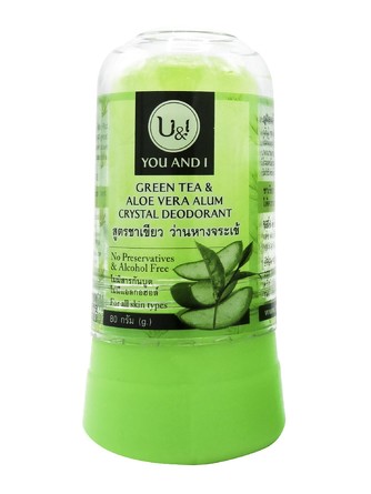 Дезодорант кристаллический с зеленым чаем и алоэ вера (80 г) U&I