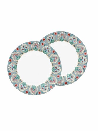 Набор тарелок (2 шт. по Ø21 см) Flower Festival Deco Light Blue Pip Studio