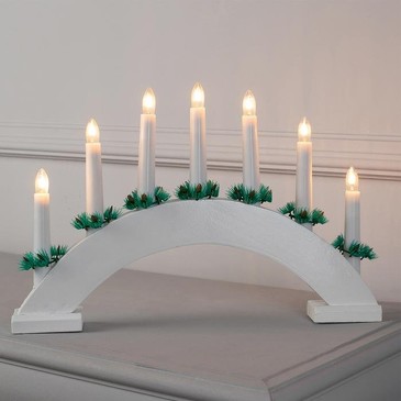 Фигура деревянная. Горка рождественская, 7 свечей, свечение теплое белое Luazon Lighting