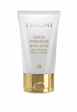 Крем для лица антивозрастной лёгкий со змеиным ядом и золотом Gold Premium Syn-Ake Anti-Wrinkle Light Cream, 50 мл Limoni