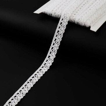 Кружево вязаное 15ммх15±1м белый  Арт Узор