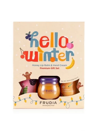 Подарочный набор Зимний Hello Winter №2 малина, кокос , 10 мл, 2х30 г Frudia