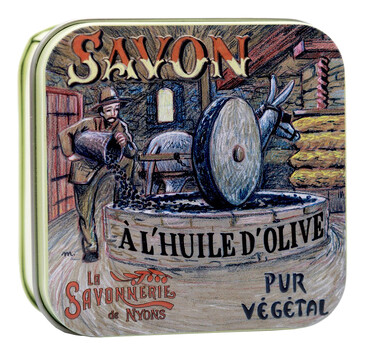 Мыло с лавандой в металлической коробке Обработка лаванды, 100 гр. La Savonnerie de Nyons