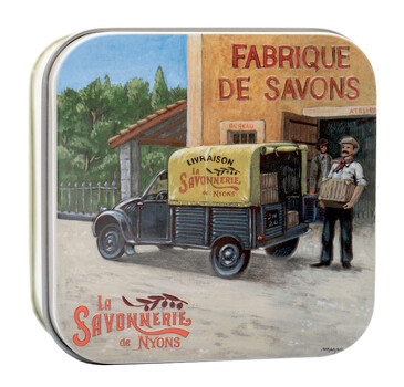 Мыло с цветком хлопка в металлической коробке Пикап, 100 гр. La Savonnerie de Nyons
