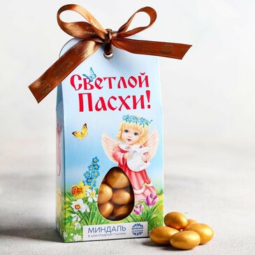 Миндаль в шоколадной глазури Светлой Пасхи!, 100 г Фабрика счастья
