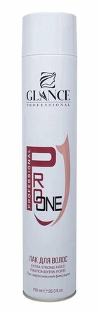 Лак для волос сверхсильная фиксация Pro one hair, 750 мл Glance