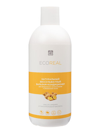 Кондиционер для увлажнения волос с маслом имбиря и гиалуроновой кислотой 500 мл Ecoreal