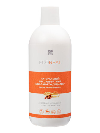 Кондиционер против выпадения волос с экстрактом женьшеня и маслом жожоба 500 мл Ecoreal