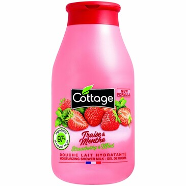 Молочко для душа увлажняющее Клубника & Мята 250 мл Cottage