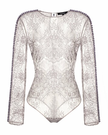 Боди кружевное с расшитыми рукавами Maison Esve