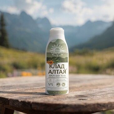 Крем для тела высоконцентрированный, увляжняющая и питательная формула для сухой и чувствительной кожи Клад Алтая, 250 мл Altai