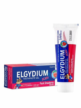 Зубная паста-гель для детей от 3 до 6 лет Защита от кариеса Kids Fresh Strawberry, 50 мл Elgydium