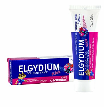 Зубная паста-гель для детей от 3 до 6 лет Защита от кариеса Kids Red Berries, 50 мл Elgydium