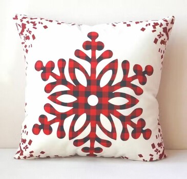 Подушка декоративная Большая снежинка Новый год 40х40 см Zaberite