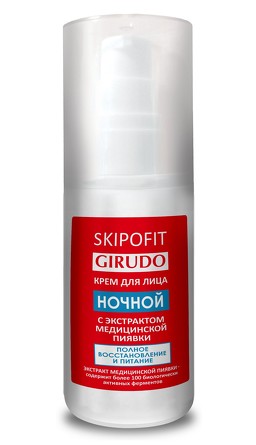 Крем ночной для лица с экстрактом медицинской пиявки 50мл Skipofit