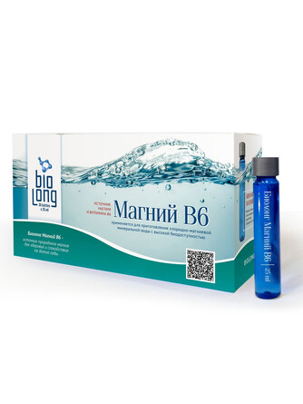 БАД. Магний B6 жидкая форма (30x25 мл), 750 мл Biolong