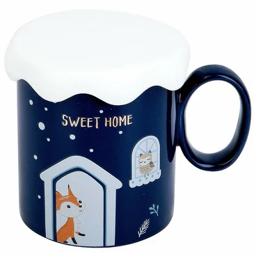 Кружка с крышкой Sweet home, 450 мл 13,5х9,5х10,5, Nouvelle