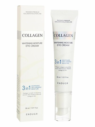 Крем для кожи вокруг глаз осветляющийй с коллагеном enough collagen whitening eye cream (collagen 3i eye cream) 30 мл Enough
