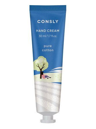 Крем для рук парфюмированный гиалуроновый с экстрактом хлопка, 30мл Consly