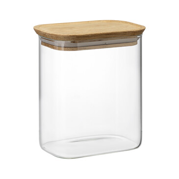 Банка для хранения прямоугольная Glass Acacia 950 мл Smart Solutions
