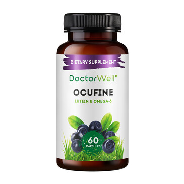 Витамины для глаз с лютеином и черникой Ocufine 60 капсул DoctorWell 