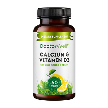Жевательные витамины для детей с кальцием и витамином D3 60 капсул DoctorWell 