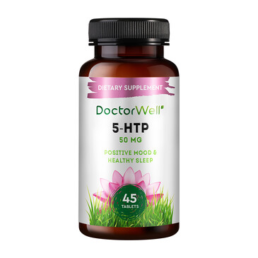 Комплекс для поддержки нервной системы и качества сна 5-HTP, 50 мг, 45 капсул DoctorWell 