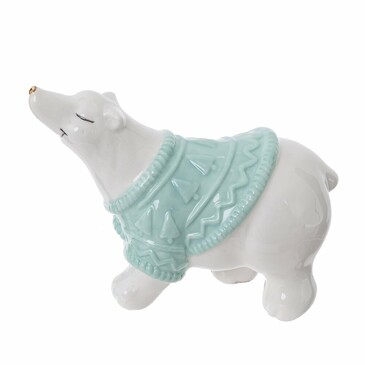 Фигурка декоративная Белый медведь 10,5х5х7 см