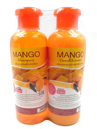 Шампунь и кондиционер для волос манго (2х360 мл) Banna