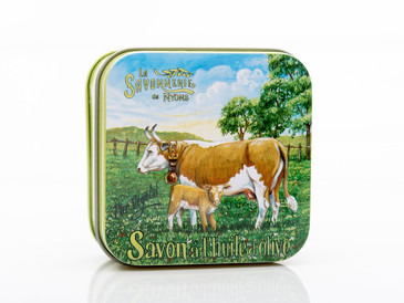 Мыло c вербеной в металлической коробке Коровы, 100 гр. La Savonnerie de Nyons