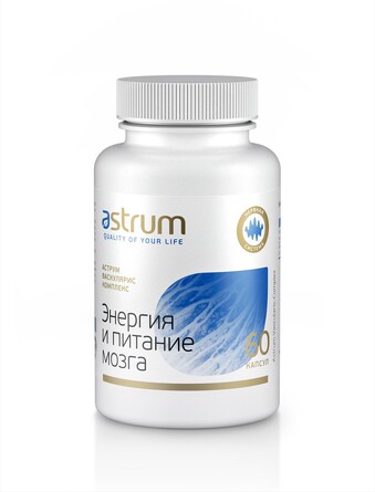 БАД. Комплекс Энергия и питание мозга (60 капсул по 595 мг),  Astrum