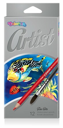 Акварельные цветные карандаши Artist, 12 цветов Colorino